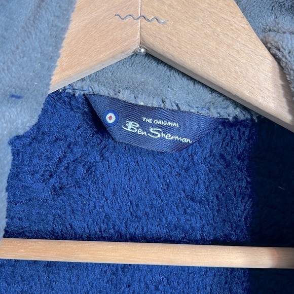 Ben Sherman Navy Plush Robe OS NWOT - Picture 4 of 8